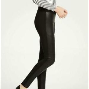 Ann Taylor Leather Panel Leggings